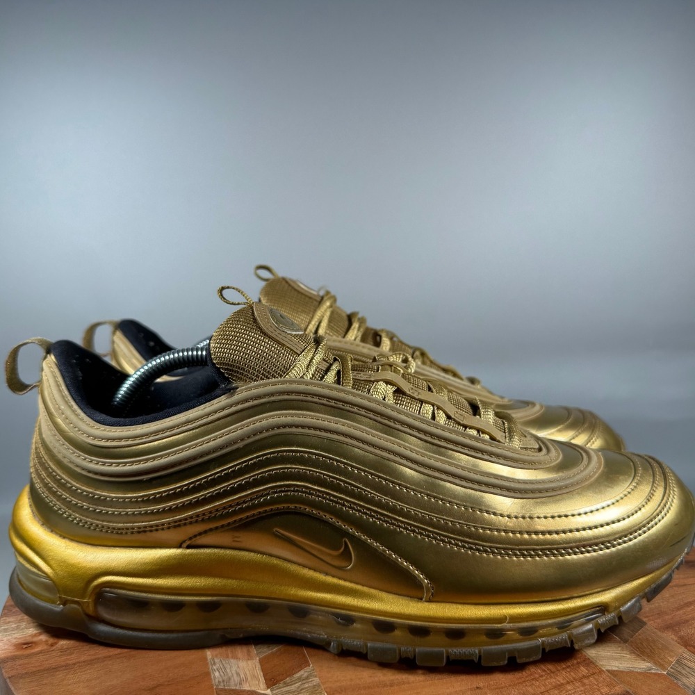 Nike Air Max 97 Metallic Gold Mens Running Shoes CT4556-700 Size 11